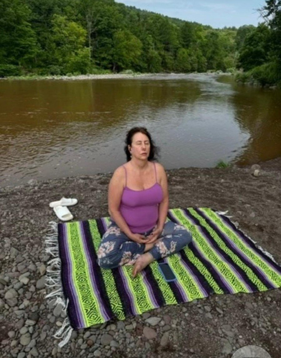 Candlelight ceremony at dusk